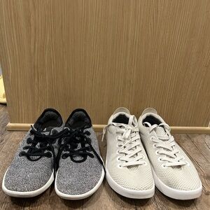 Allbirds Tree Runner (Grey) and Tree Piper (Kaikoura White) Sneakers (Size 8)
